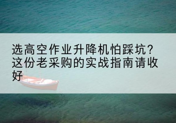阳高高空作业升降机厂家推荐-选高空作业升降机怕踩坑？这份老采购的实战指南请收好